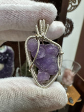 Load image into Gallery viewer, Grape 🍇 Agate wrapped in 935 Agentium Silver Wire
