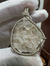 Load image into Gallery viewer, Arkansas Quartz wrapped in 935 Agentium Silver Wire
