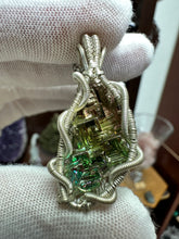 Load image into Gallery viewer, Bismuth wrapped in 935 Agentium Silver Wire
