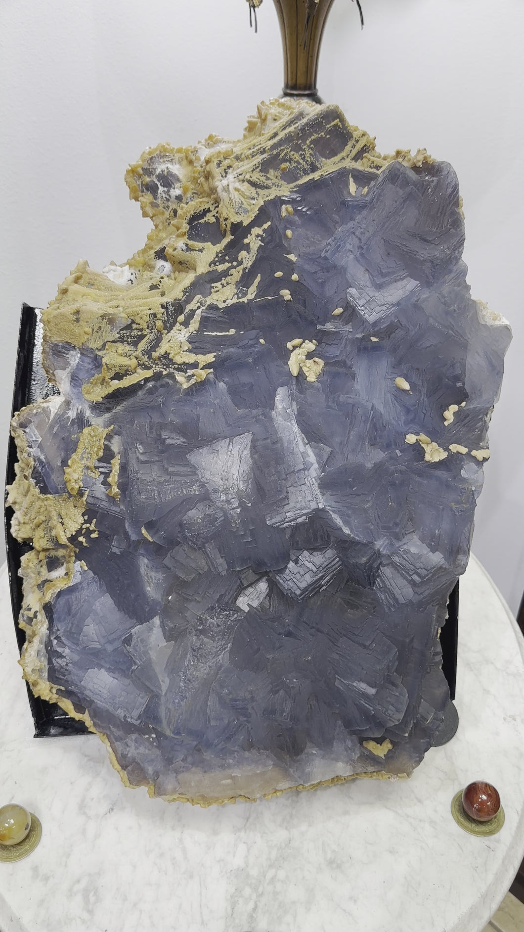111lb Blue Fluorite w/ Dogtooth Calcite