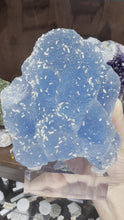 Load and play video in Gallery viewer, Blue Step Fluorite 1 w/ Calcite Fujian Province
