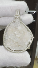 Load and play video in Gallery viewer, Arkansas Quartz wrapped in 935 Agentium Silver Wire
