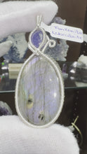 Load and play video in Gallery viewer, Tanzanite &amp; Labradorite wrapped in 935 Agentium Silver Wire
