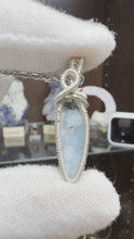 Load and play video in Gallery viewer, Larimar wrapped in .935 Argentium Silver
