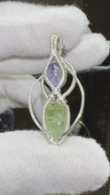 Load and play video in Gallery viewer, Tanzanite &amp; Peridot wrapped in 935 Agentium Silver Wire
