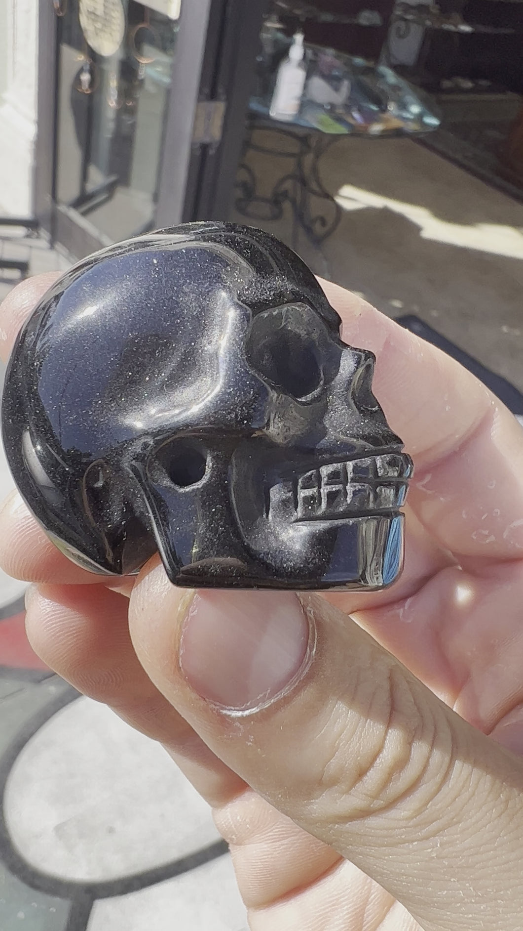 Obsidian Carved 2 inch Crystal Skull