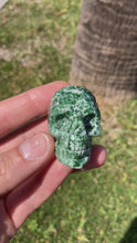 Load and play video in Gallery viewer, Tree Agate Hand Carved 2 inch Crystal Skull
