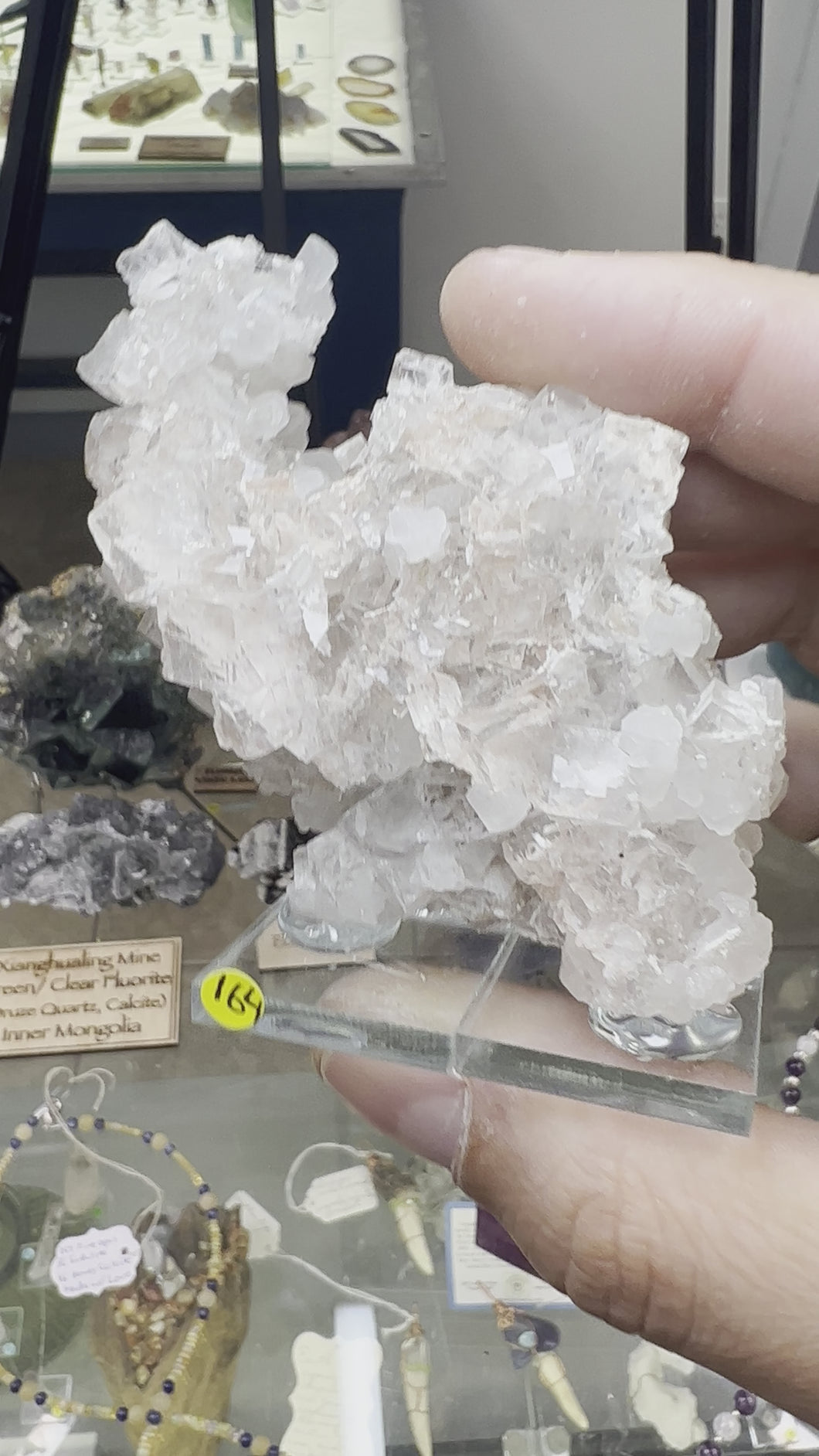 Clear Step Fluorite with Calcite Huanggang Mine